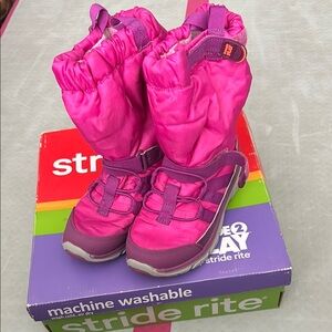 Stride Rite Pink Kids Sneaker Boots Size 1